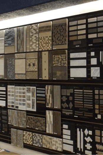close up of tile options at ceramic tile center in nevada
