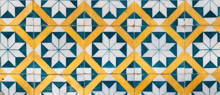 ornate ceramic tiles mosaic