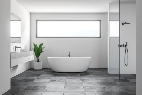 Floor tiles in beautiful bathroom